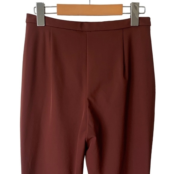 Aritzia Wilfred Laure Pant Truffle Rust High Rise Tailored Slim Leg Trouser Sz 6 - Picture 7 of 11